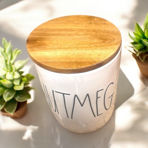 Rae Dunn Nutmeg Cellar Canister Wood Lid 2018 - Picture 9 of 17
